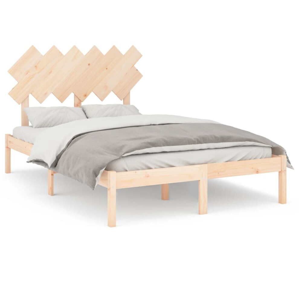 (Brown, 120 x 200 cm) vidaXL Solid Wood Bed Frame Home Wooden Bed Base Bedstead Multi Colours/Sizes