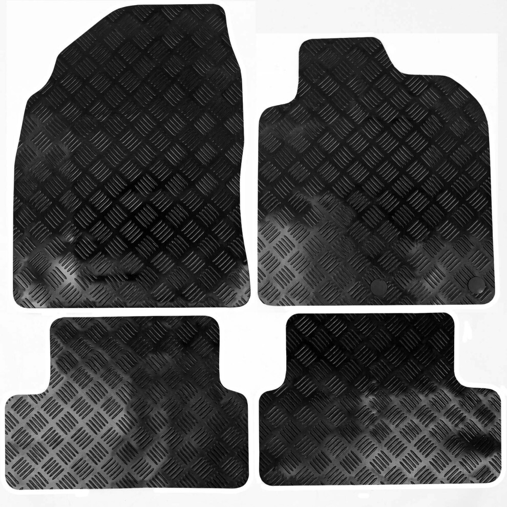 For Nissan Qashqai Car Mats Tailored Rubber Mk1 2007-2013 4pcs Black Floor Set - Image 3