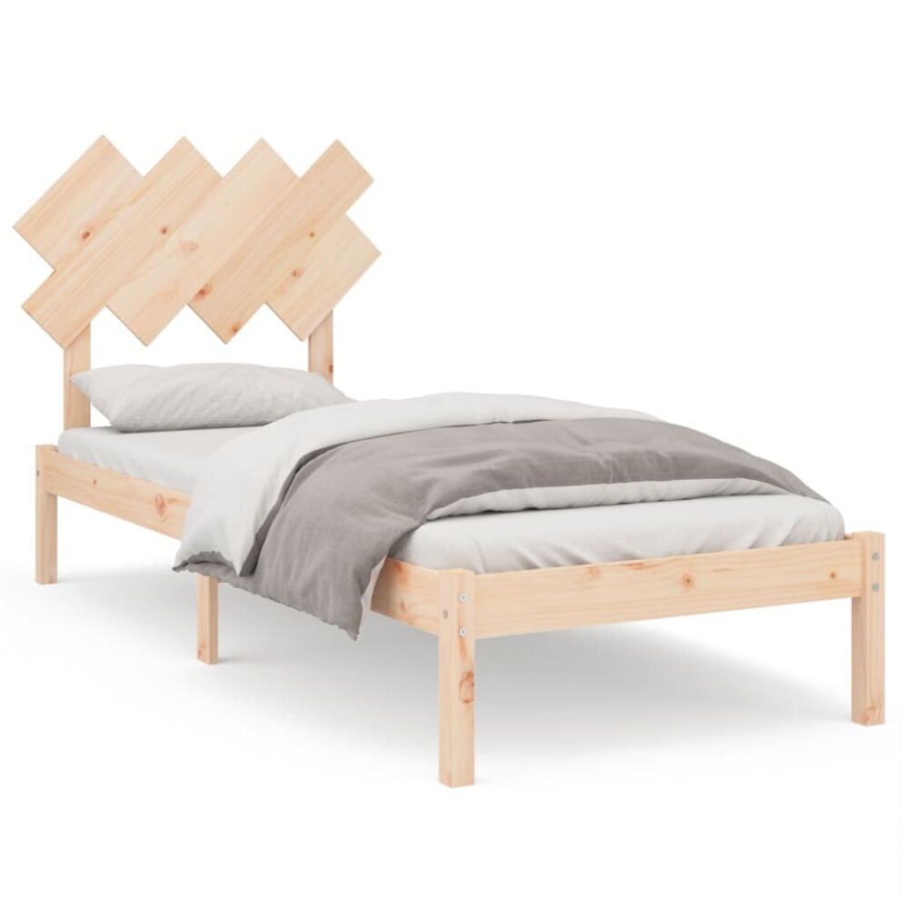 Vidaxl (Brown, 90 X 200 Cm) Solid Wood Bed Frame Home Wooden Bed Base Bedstead Multi Colours/Sizes