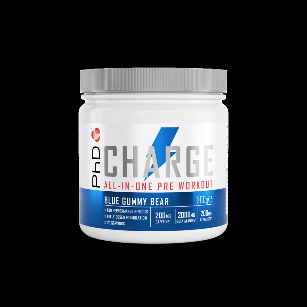 PhD Charge, Explosive Pre-Workout Powder-300g