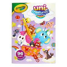 Crayola Uni-Creatures Kleurboek, 96 Eenhoorn Kleurpagina's, Cadeau voor Kinderen, 3-6 Jaar