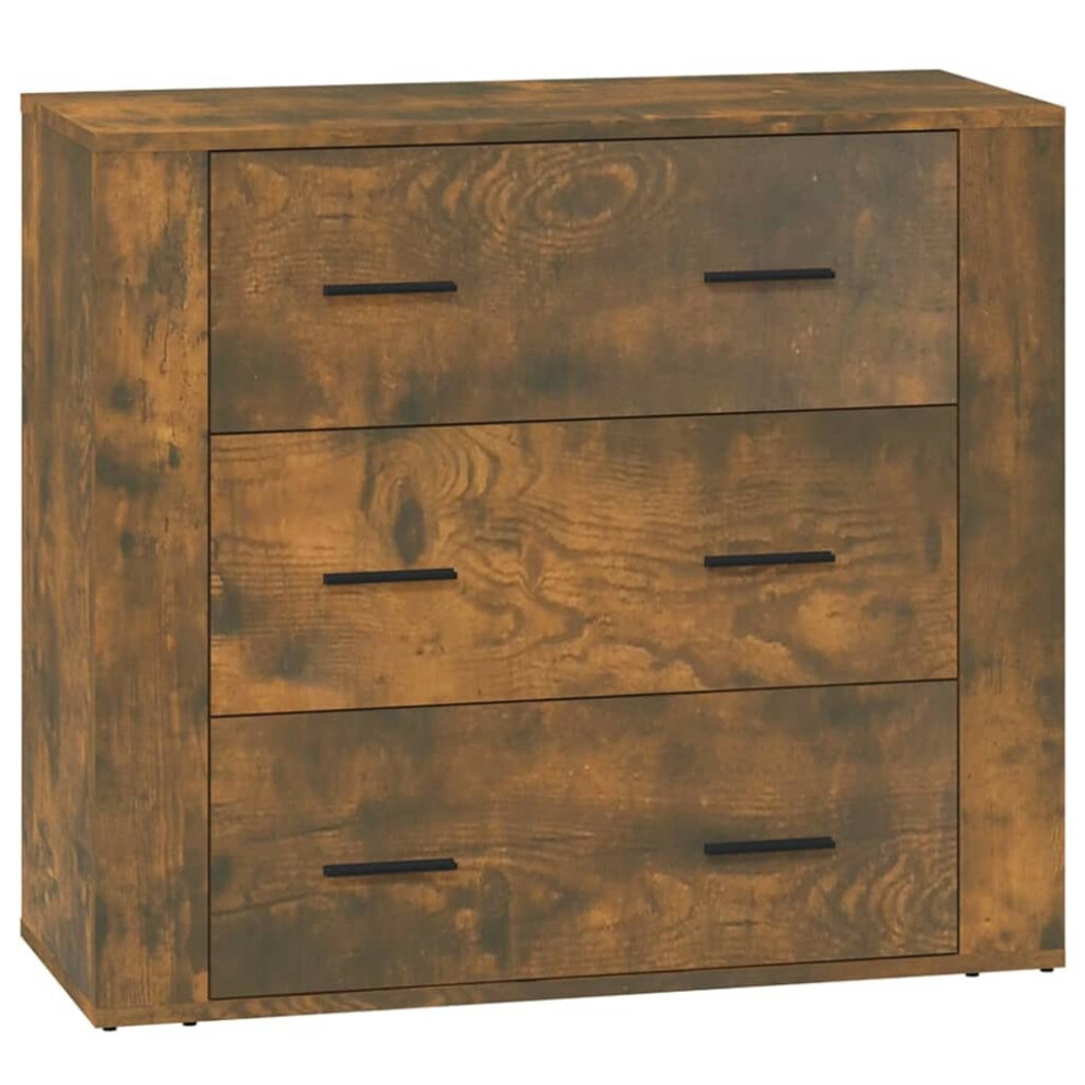 Vidaxl (Smoked Oak) Sideboard Storage Cupboard Cabinet Buffet Highboard Engineered Wood