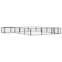 (400 x 400 x 50 cm) vidaXL Dog Playpen 4 Panels Black Powder-coated Steel Dog Kennel Multi Sizes