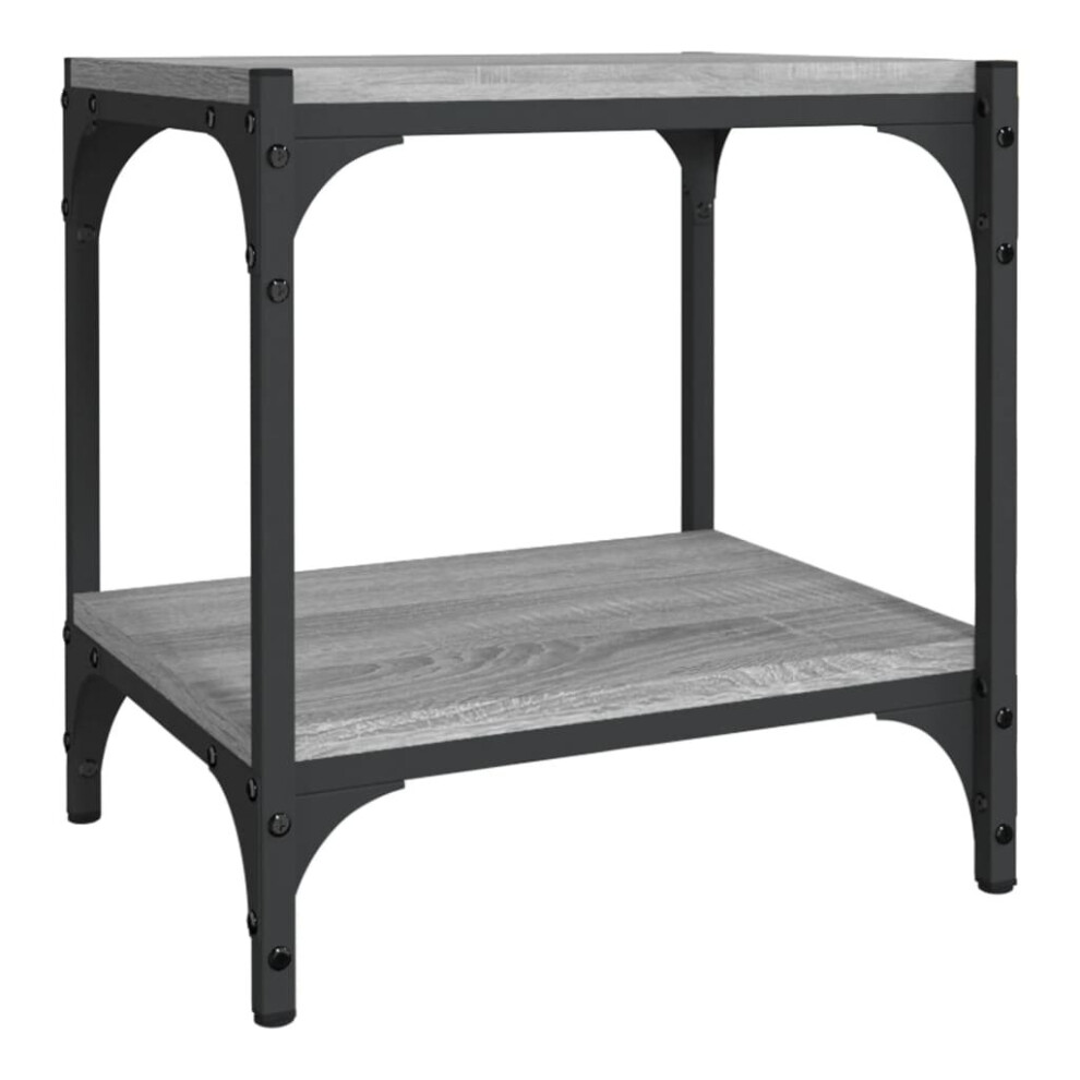 Vidaxl (Grey Sonoma, 40 X 33 X 41 Cm) Tv Cabinet Engineered Wood And Steel Media Unit Multi Colours/Sizes