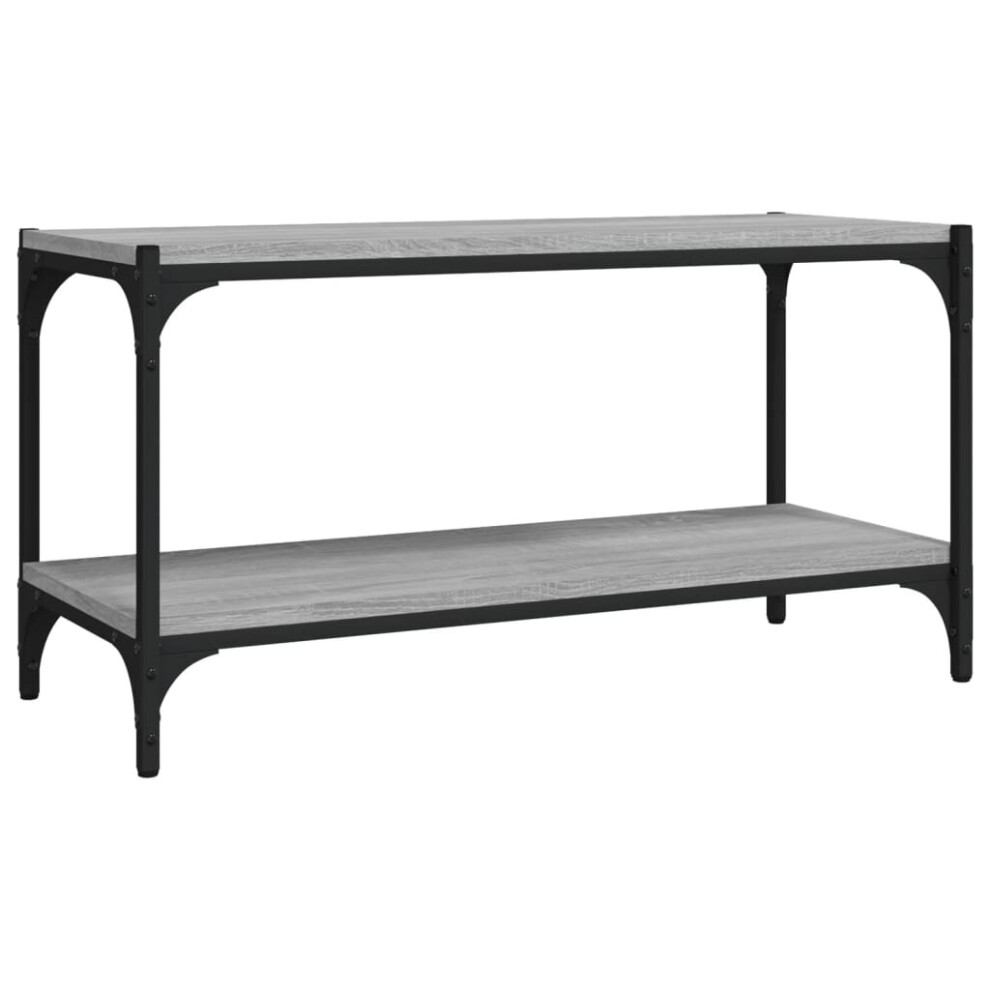 Vidaxl (Grey Sonoma, 80 X 33 X 41 Cm) Tv Cabinet Engineered Wood And Steel Media Unit Multi Colours/Sizes