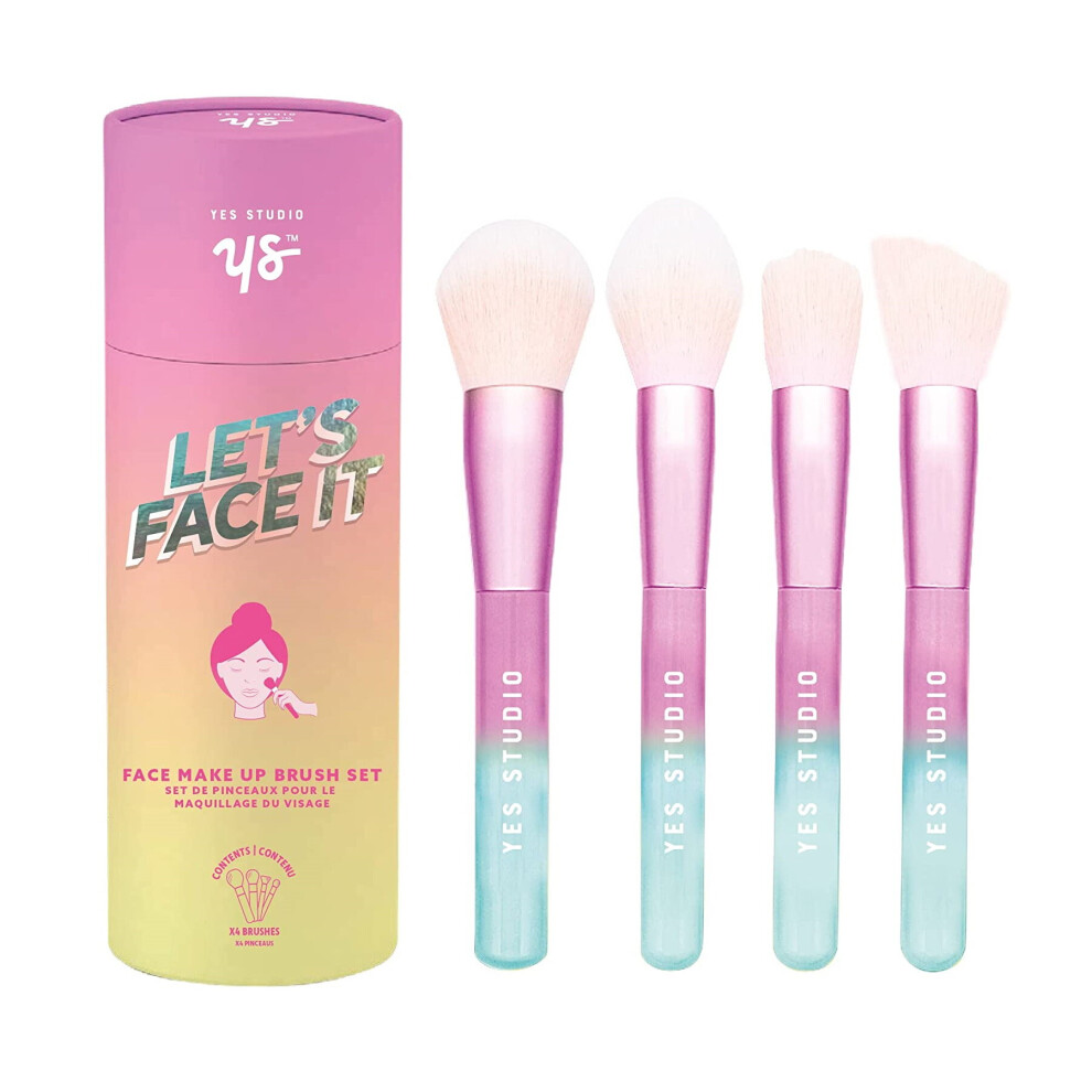 Make Up Brushes Face Set Powder Foundation 4 Pcs Cosmetic Tool Gift