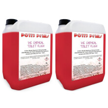 POTTY PETALS FLUSH 10L CHEMICAL TOILET fluid Cleaner Portable PINK rinse 2x 5L