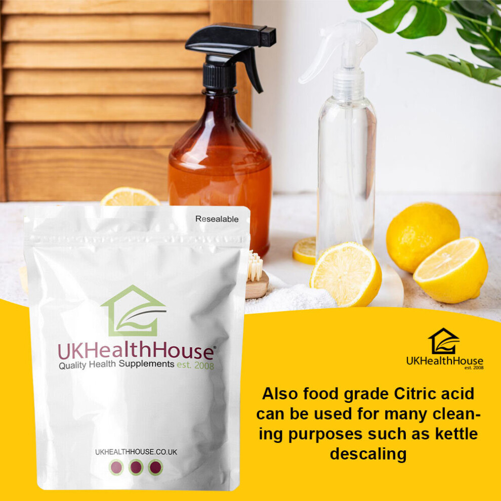 2 kg Citric Acid (Anhydrous) - 100% Food Grade - Great for Bath