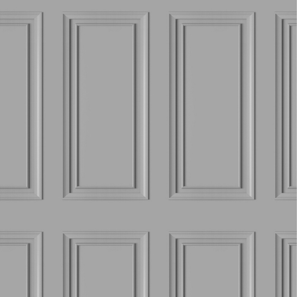 (Grey 283258) Rasch Wood Panel Wallpaper Wooden Panelling Effect Wallpaper