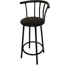 Breakfast Bar Stool Chair SET OF 2 Footrest Cushioned Seat Metal Frame
