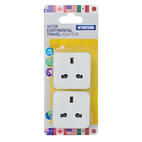Status Status Intercontinental Type-A Travel Adaptor (2 Pack)