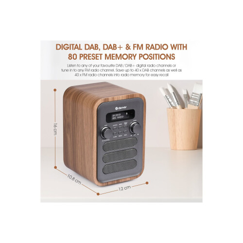 Denver (Grey) DAB-48 Bluetooth DAB/DAB+ Digital Radio with Large Remote Control 2
