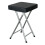 (black) Folding Square Stool SET OF 2 soft Seat Chrome 1
