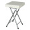 (cream) Folding Square Stool SET OF 2 soft Seat Chrome 2
