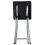 (black) Folding Square Stool SET OF 2 soft Seat Chrome 3