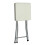 (cream) Folding Square Stool SET OF 2 soft Seat Chrome 3