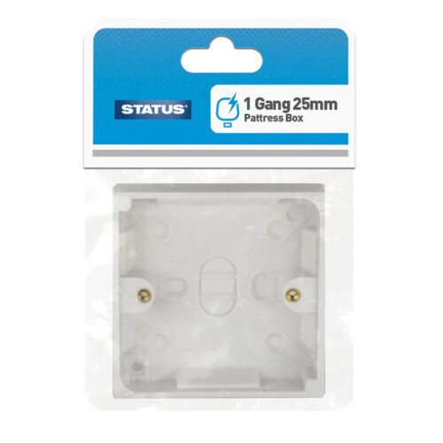 Status Status 1 Gang Pattress Box 25mm Deep