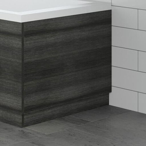 Modern Bathroom 700mm End Bath Panel 16mm MFC Charcoal Grey Wood Plinth Easy Cut