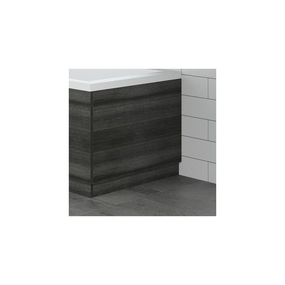 Modern Bathroom 700mm End Bath Panel 16mm MFC Charcoal Grey Wood Plinth Easy Cut