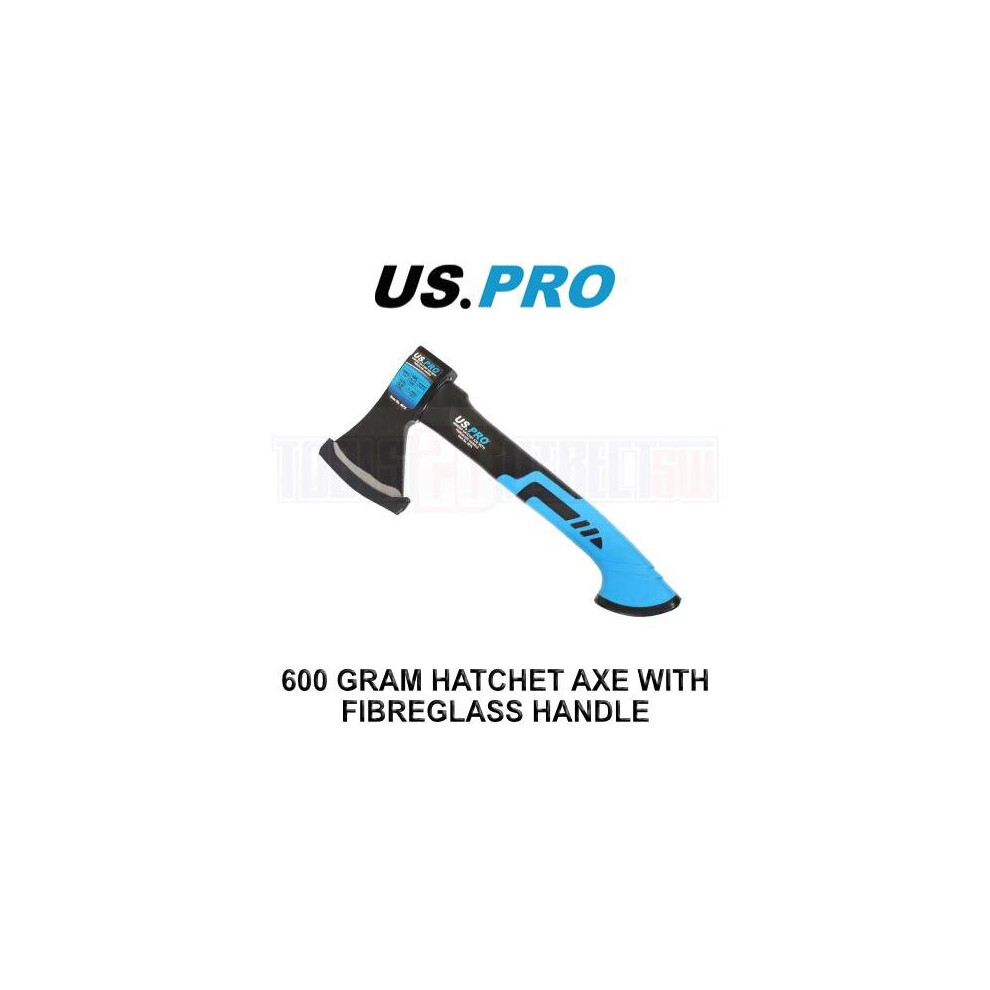 US PRO Tools 600 Gram Hatchet Axe With Fibreglass Handle Log Splitting Maul 4515