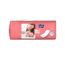 BELLA MAMMA Postpartum Hygienic Pads - Large, Extra-Absorbent 10-Pack, Skin-Friendly & Hypoallergenic