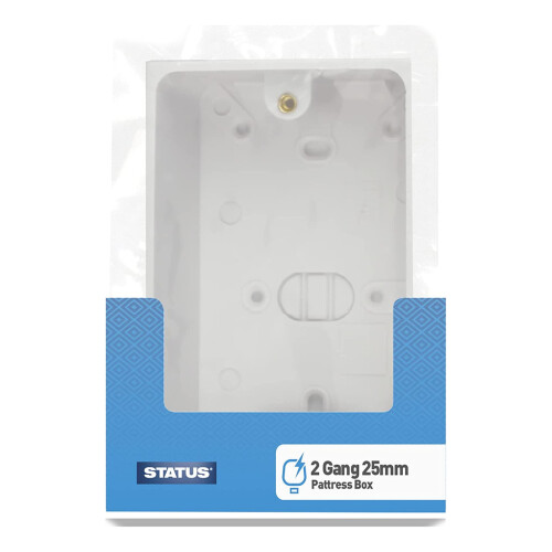Status Status 2 Gang Pattress Box 25mm Deep