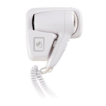 Electric Hair Dryer Wall Mounted Fixed Holster Type White Hotel Washroom