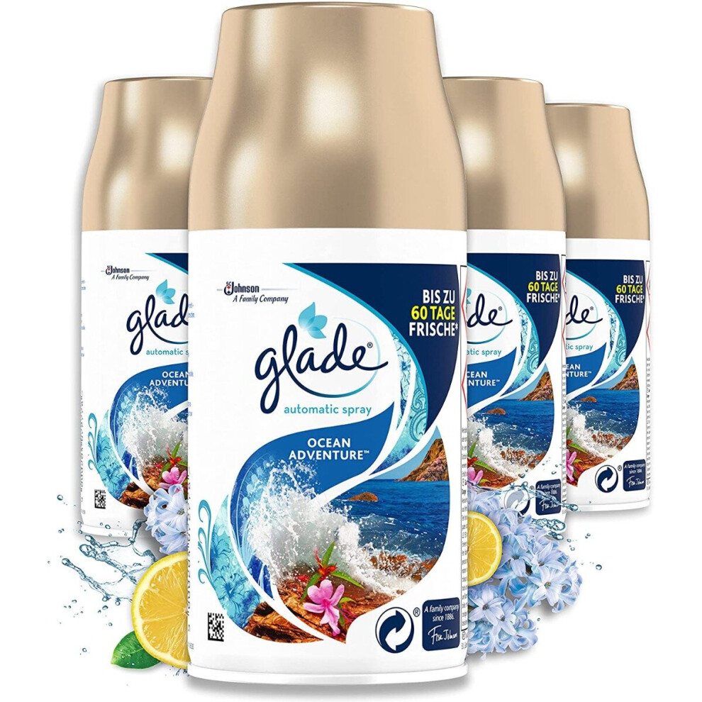 4 x Glade Automatic Spray Refill 269ml - Ocean Adventure