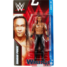 Mattel WWE Damian Priest Action Figure Base, 10 Punti di Articolazione, Dettagli Realistici, 6 pollici