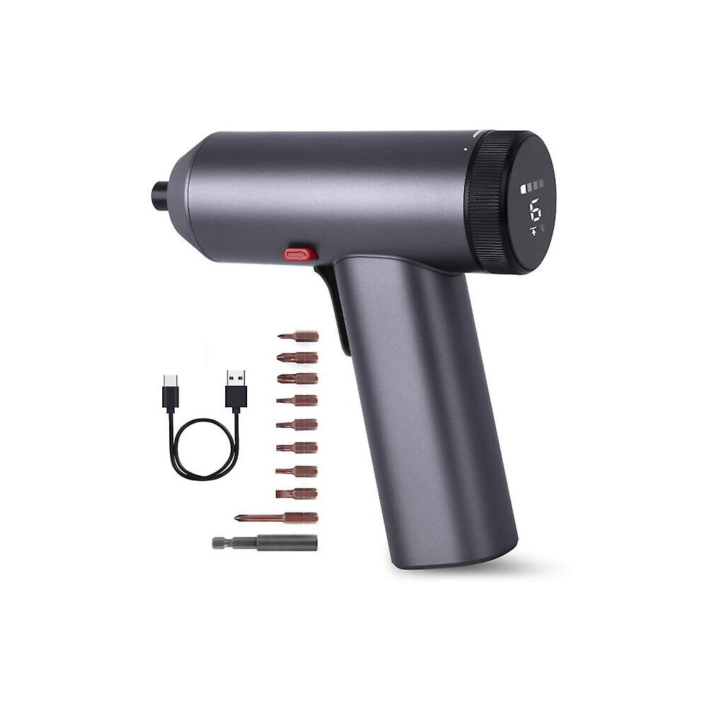 Electric Screwdriver Rechargeable Screwdriver Gun Set Cordless Drill With Led 768637976210