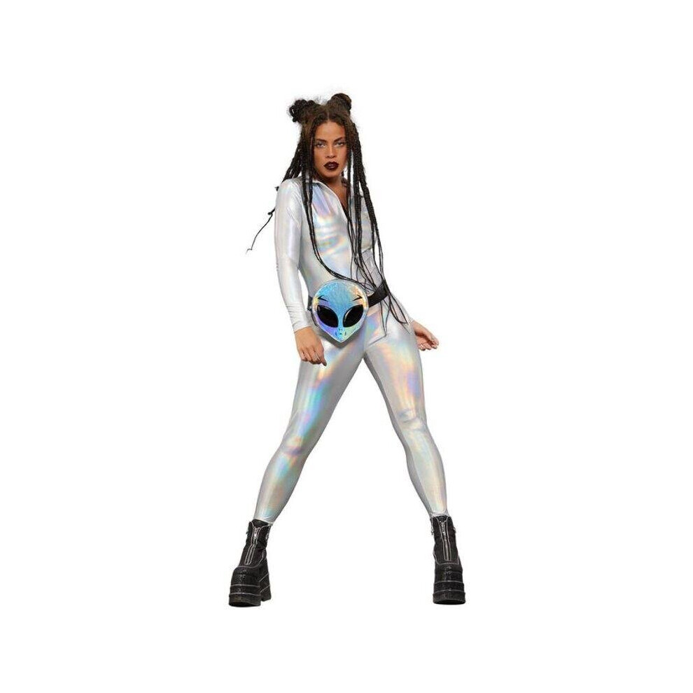 Smiffy's (Xs) Fever Miss Whiplash Mirror Holographic Costume Womens