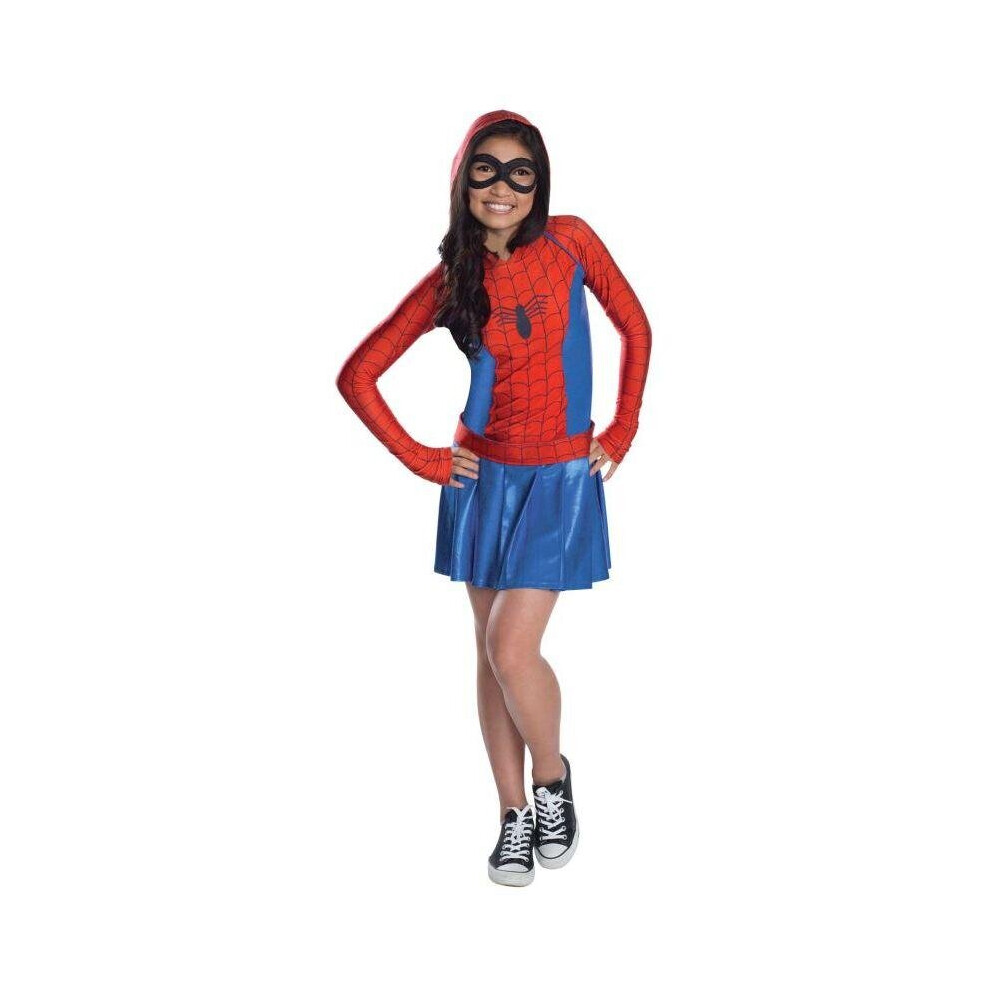 (XL) Rubies Marvel Classic Childs Spider girl Hoodie Costume Dress Girls