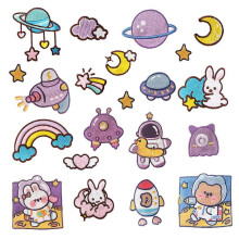 21pcs Cute Rabbit Cloth Patches Cartoon Embroidered Patches Diy Clothes Stickers