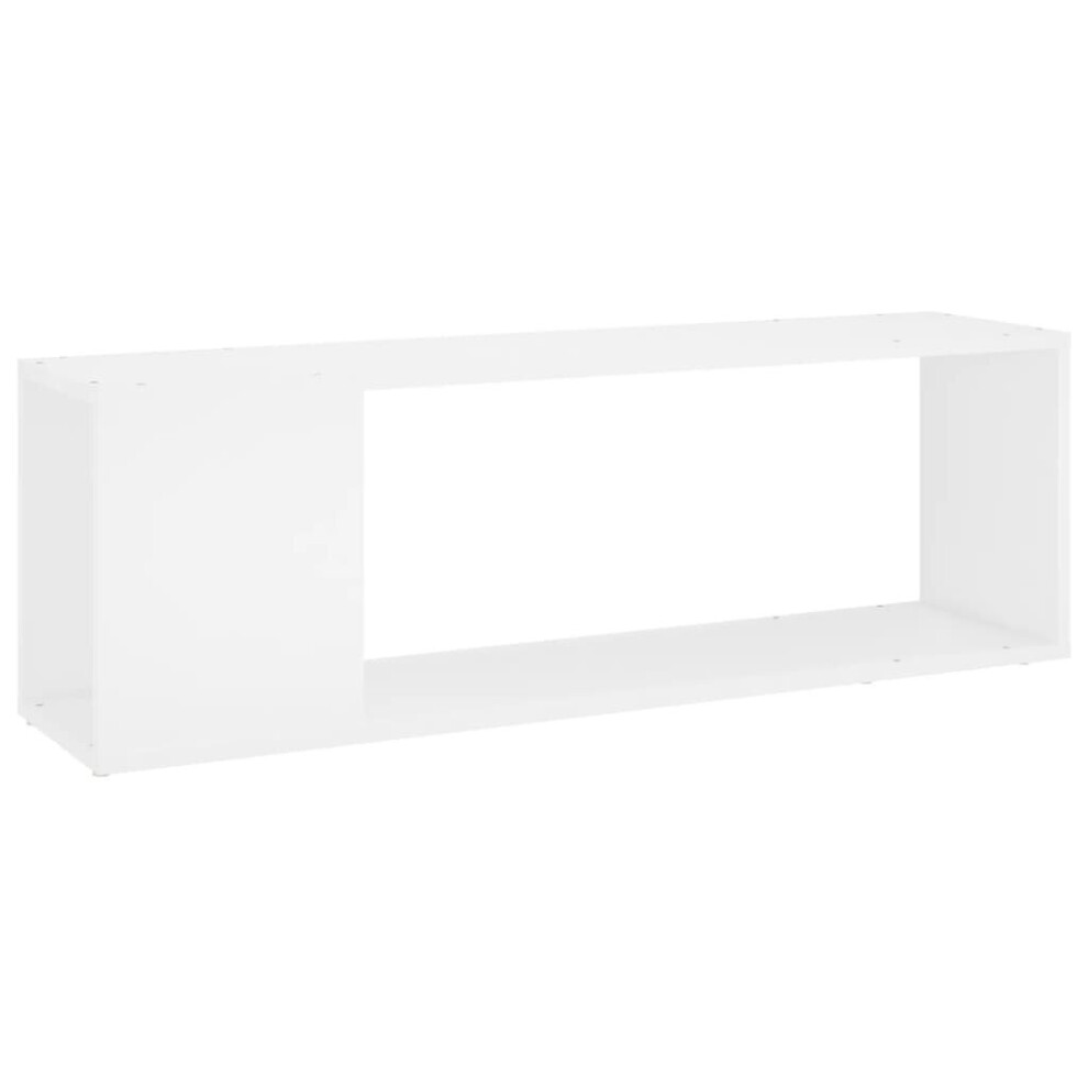 vidaXL TV Cabinet White Engineered Wood Indoor Book Plasma Stereo Hifi Cabinet