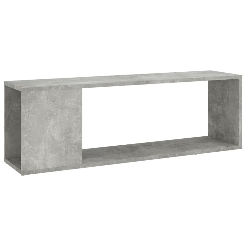 vidaXL TV Cabinet Concrete Grey Engineered Wood Indoor Book Plasma Cabinet