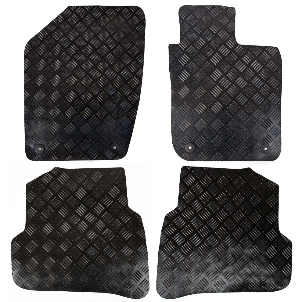 VW Polo Mk 5 2009-2017 Rubber Car Mats 4pcs Set Volkswagen Easimat