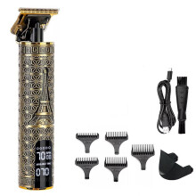 Men Cordless Clipper Professional Beard Trimmer Lcd Electric Hair Clipper