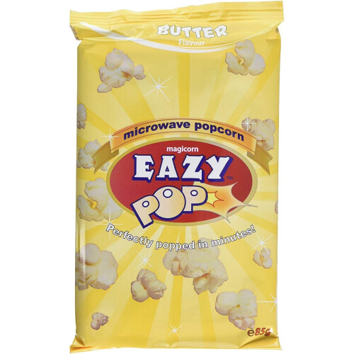Eazy pop Instant Popcorn Butter Flavour 85g (Pack of 1) For Snacks on