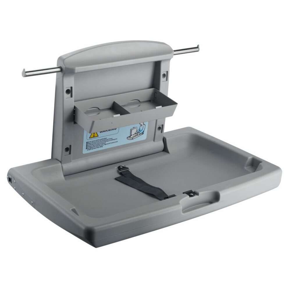 Stain Resistant GREY Wall Mounted Fold Down Baby Changer Changing Unit Station