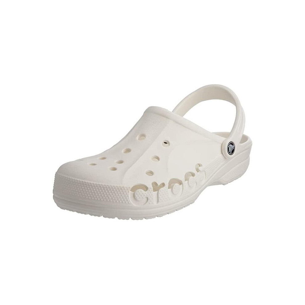 Crocs 10126-100M11 Baya Clogs for Mens, White - Size 11