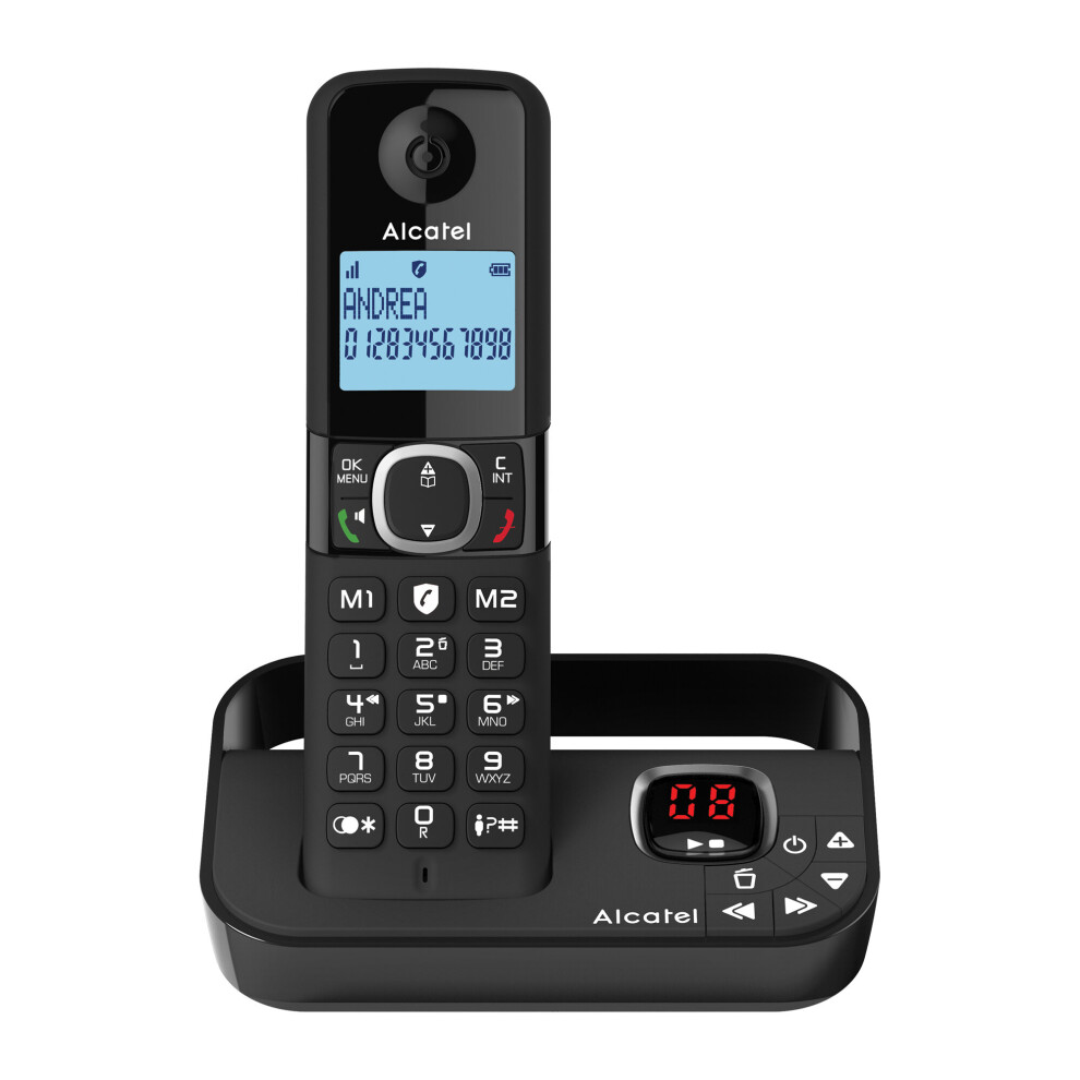 Alcatel F860 Voice full featured Cordless Phone, Black