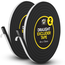 2pk Foam Tape 4m x 10mm | Foam Draft Excluder Tape for Doors & Window