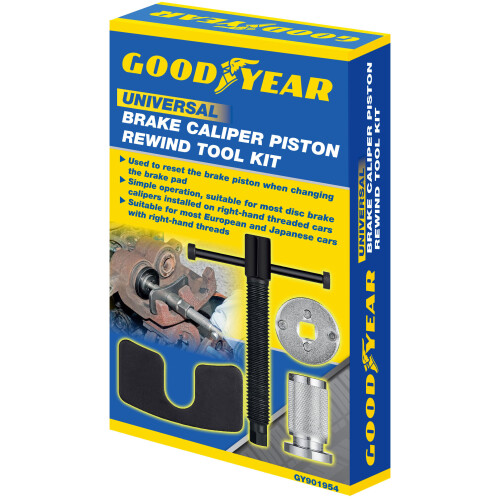 Goodyear Right Handed Brake Caliper Piston Rewind Tool Kit Set Wind Back Kit 1