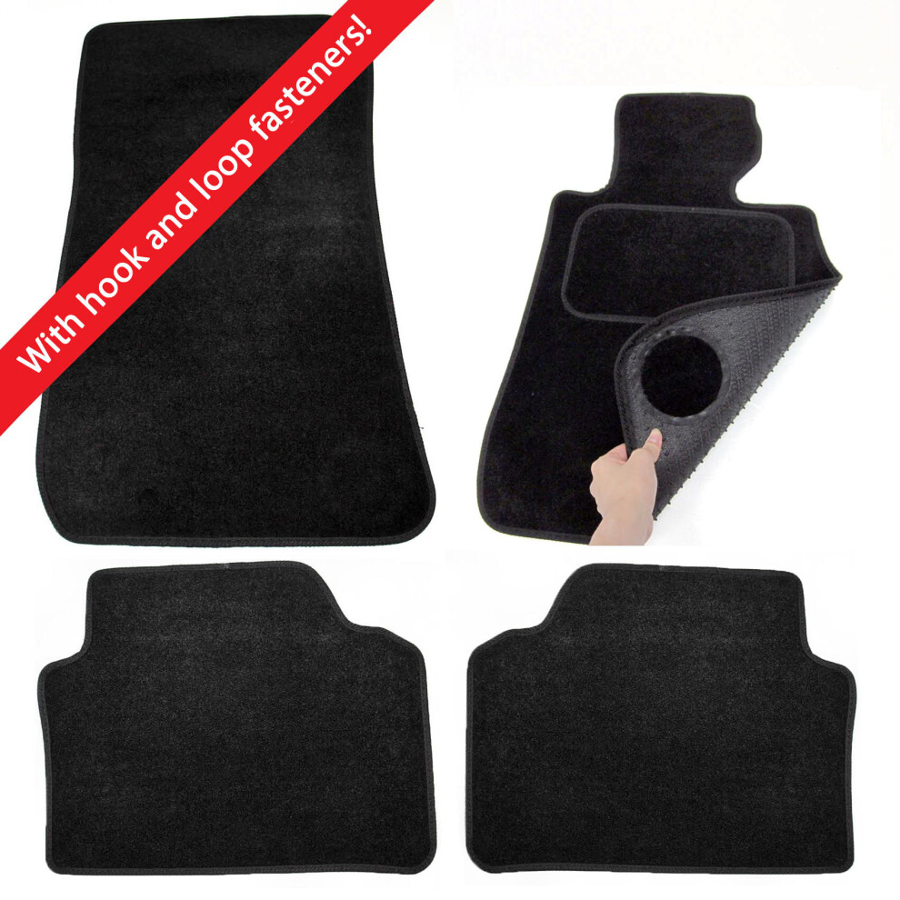 BMW 3 Series E90/E91 2005-2013 Carpet Car Mats 4pcs Velcro Tab Easimat