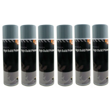 6 x Indasa Grey One Pack High Build Acrylic Based Primer 500ml Aerosol