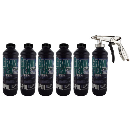 GRAVITEX Stone Chip Black Pack 6 + Underbody Gun 1