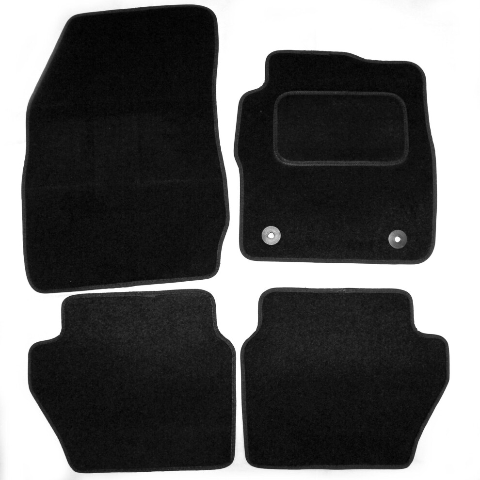 Ford Fiesta Mk7 2011-2017 Custom Carpet Car Mats 4pc Round Clip Easimat