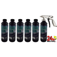 GRAVITEX Stone Chip Black Pack 6 + Underbody Gun
