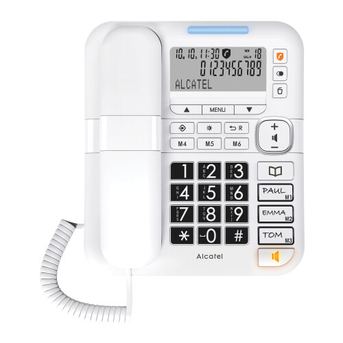Alcatel Alcatel TMax70, big button easy-to-use corded telephone, White