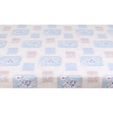 (Blue Rose) Rectangular Tablecloth. 140x180cm PVC Table Cloth.